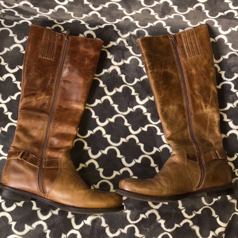 Coconuts by Matisse Two-Tone Brown Heeled Boots